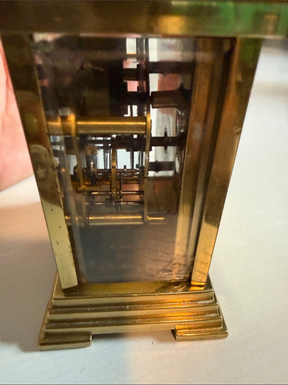 Waterbury Clock Co. Brass Mantel Clock - Picture 4 of 4